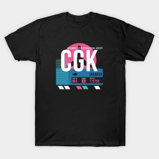 Jakarta (CGK) Airport // Sunset Baggage Tag T-Shirt